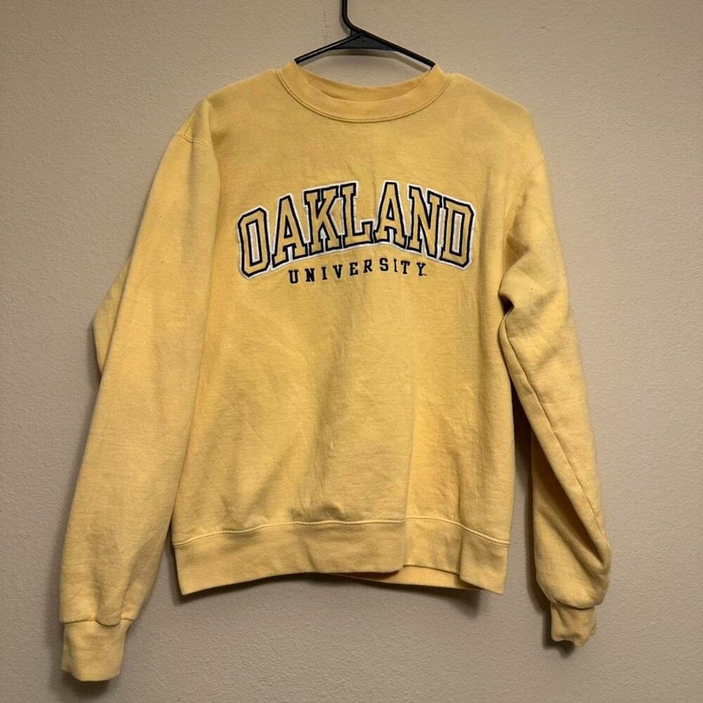 Oakland University Champion Yellow Sweatshirt